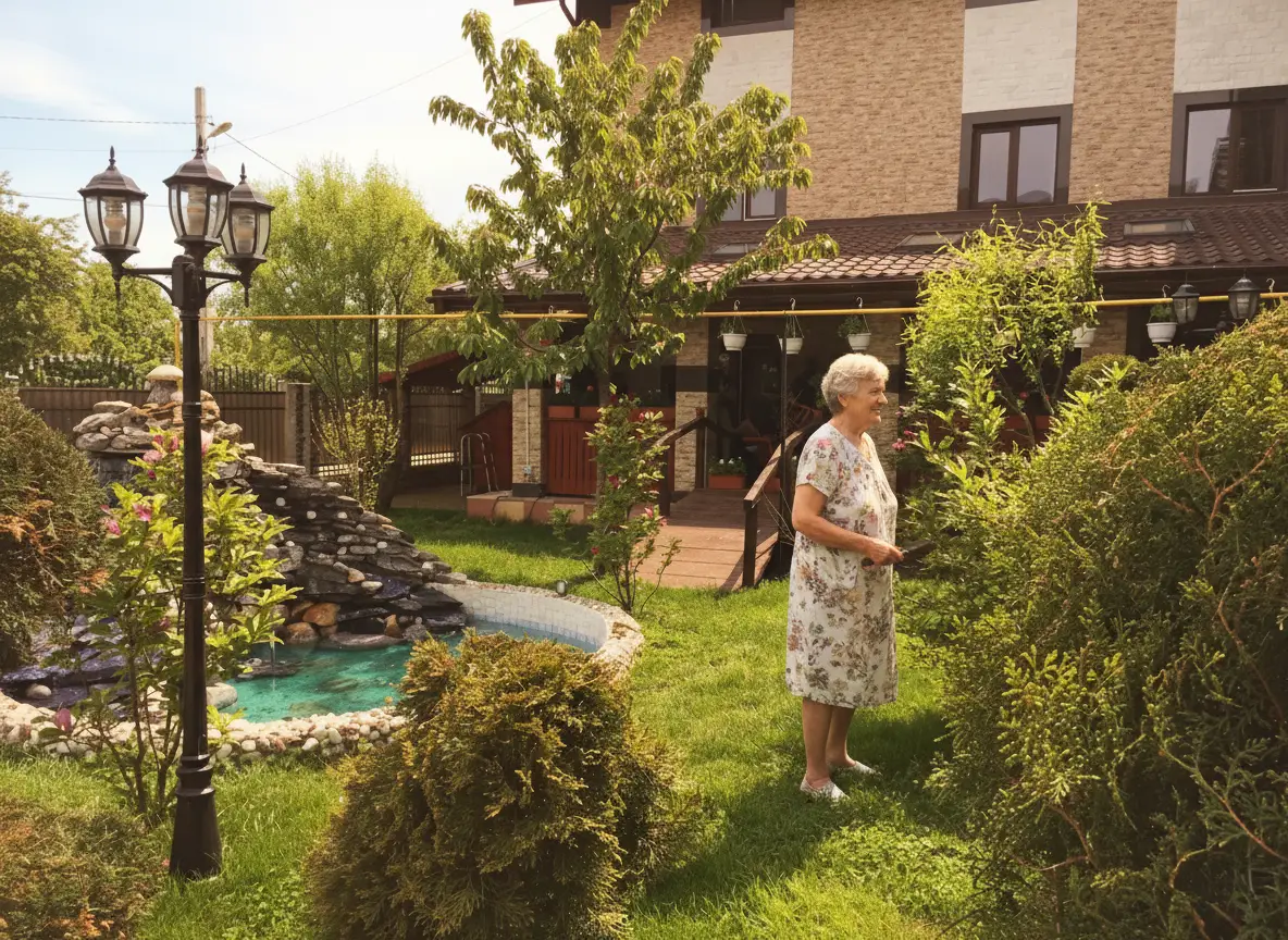 Grădină și spații verzi la cămin